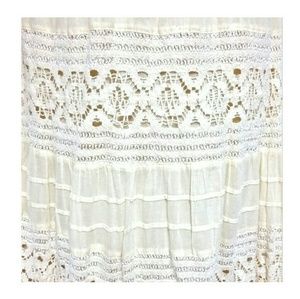 Decorated Originals Skirts - 100% Cotton Lace and Gauze Tiered Maxi-Skirt XL Decorated Originals Skirts - 100% Cotton Lace and Gauze Tiered Maxi-Skirt XL
